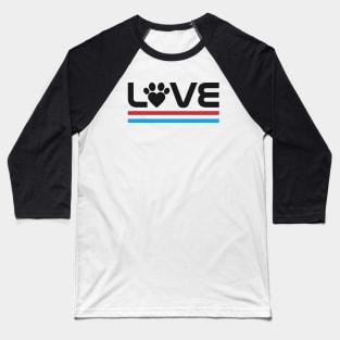 Love Dogs Baseball T-Shirt